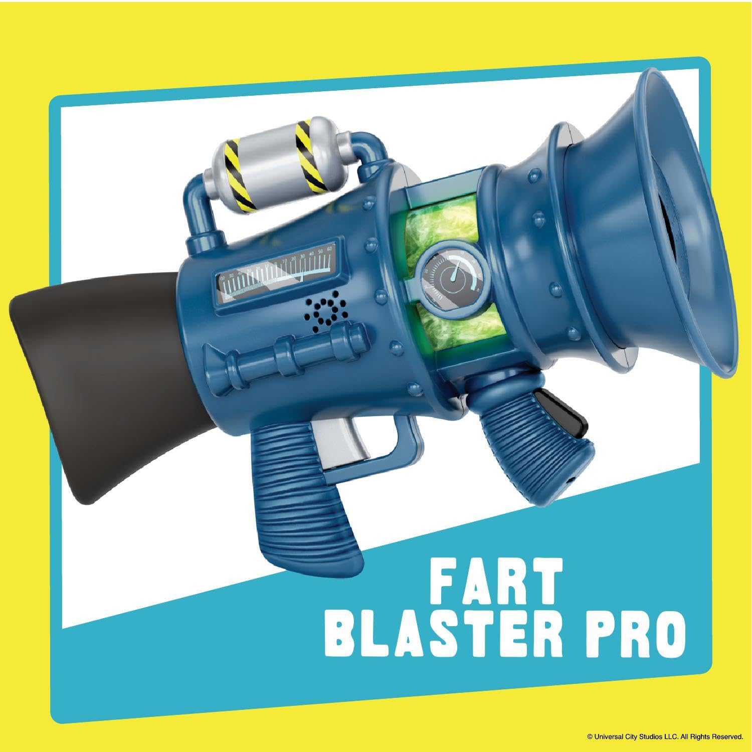 Minions mini fart blaster playing sounds near laughing kids to spark fun