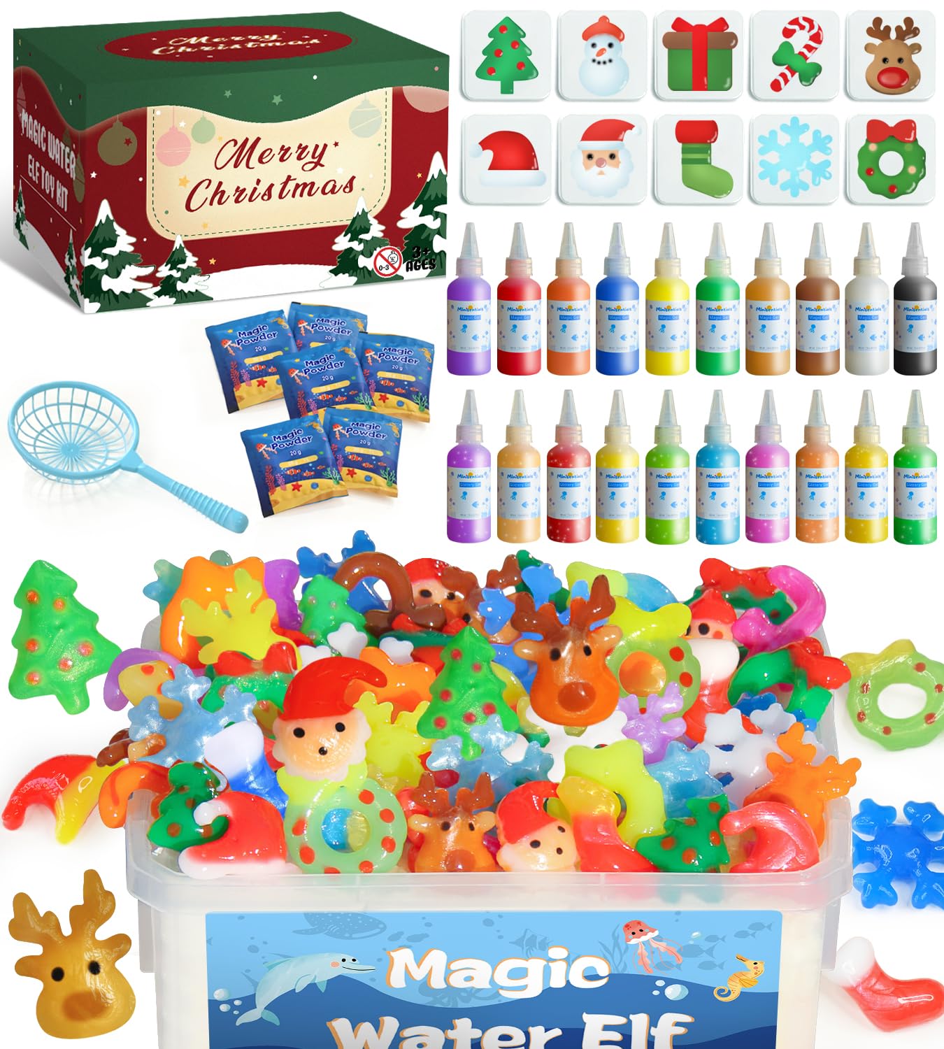 MINISENTIALS Magic Water Elf Kit box for creative play and family fun.
