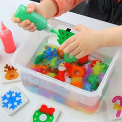 MINISENTIALS Magic Water Elf Kit squishy assembly in action, hands-on fun.