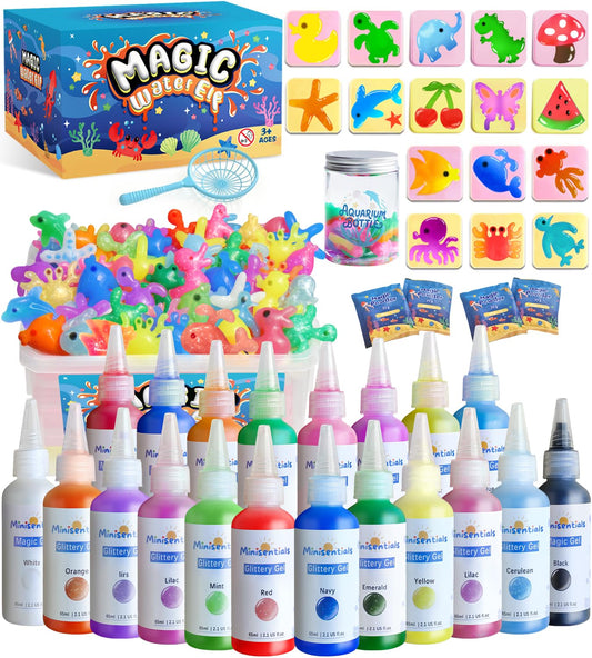 MINISENTIALS Magic Water Elf Toy Kit packaging inviting safe, creative play for kids