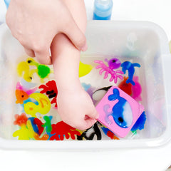 MINISENTIALS Sea creature molds invite imaginative play and sensory fun.