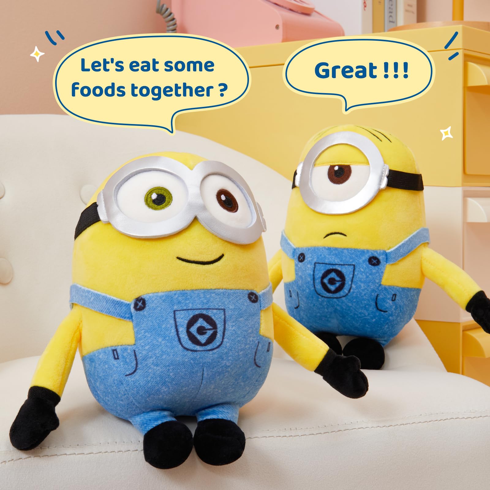 MINISO Bob Minions plush doubles as a cuddly pillow for kids.