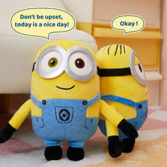 MINISO Bob Minions plush serves as a nap buddy during quiet afternoons.