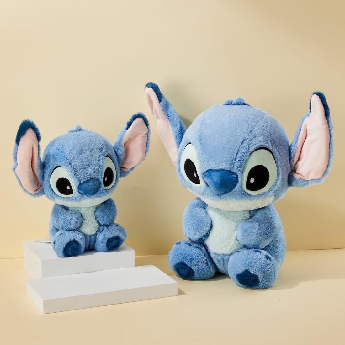 Closeup of Stitch face detailing faithful character for display.