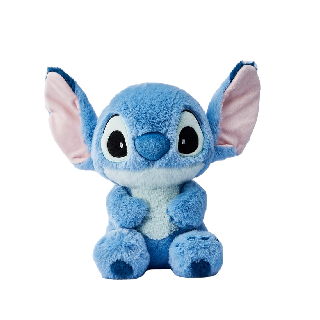 MINISO Stitch plush front view shows soft material and Disney charm for cuddling.