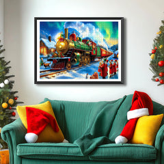 MINIWAN puzzle: cozy cabin and carolers evoke warm holiday memories.
