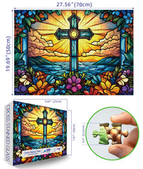 MINIWAN 1000-piece puzzle showcasing jewel tones for immersive quiet time.