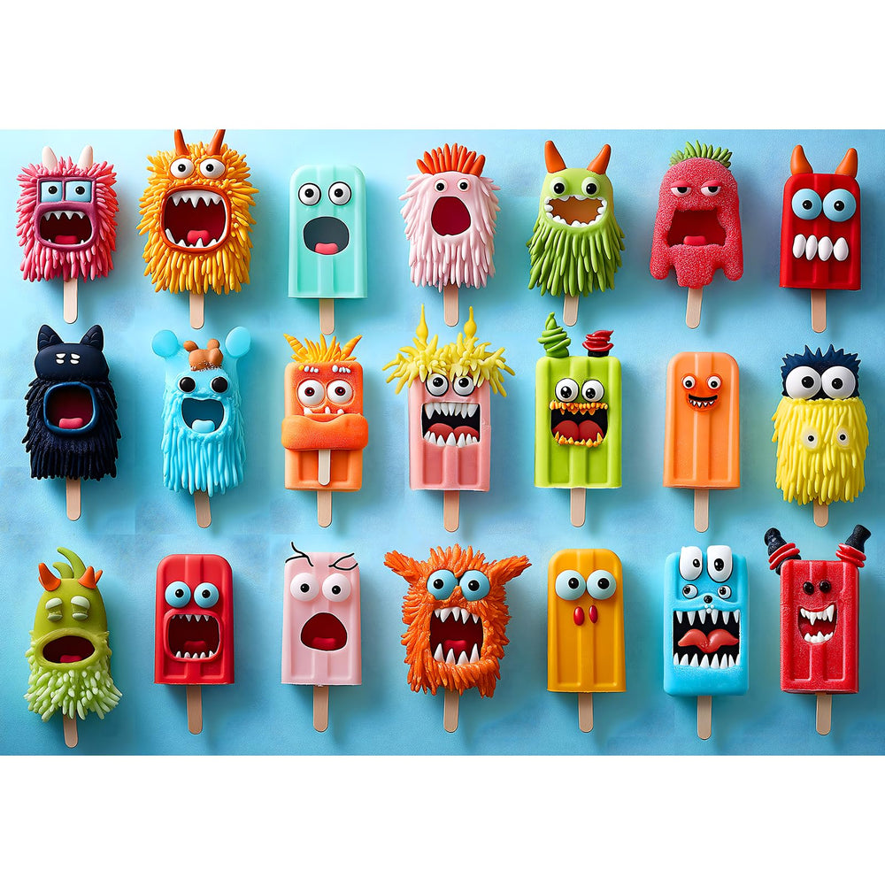MINIWAN monster ice cream puzzle—colorful design for relaxing family time.
