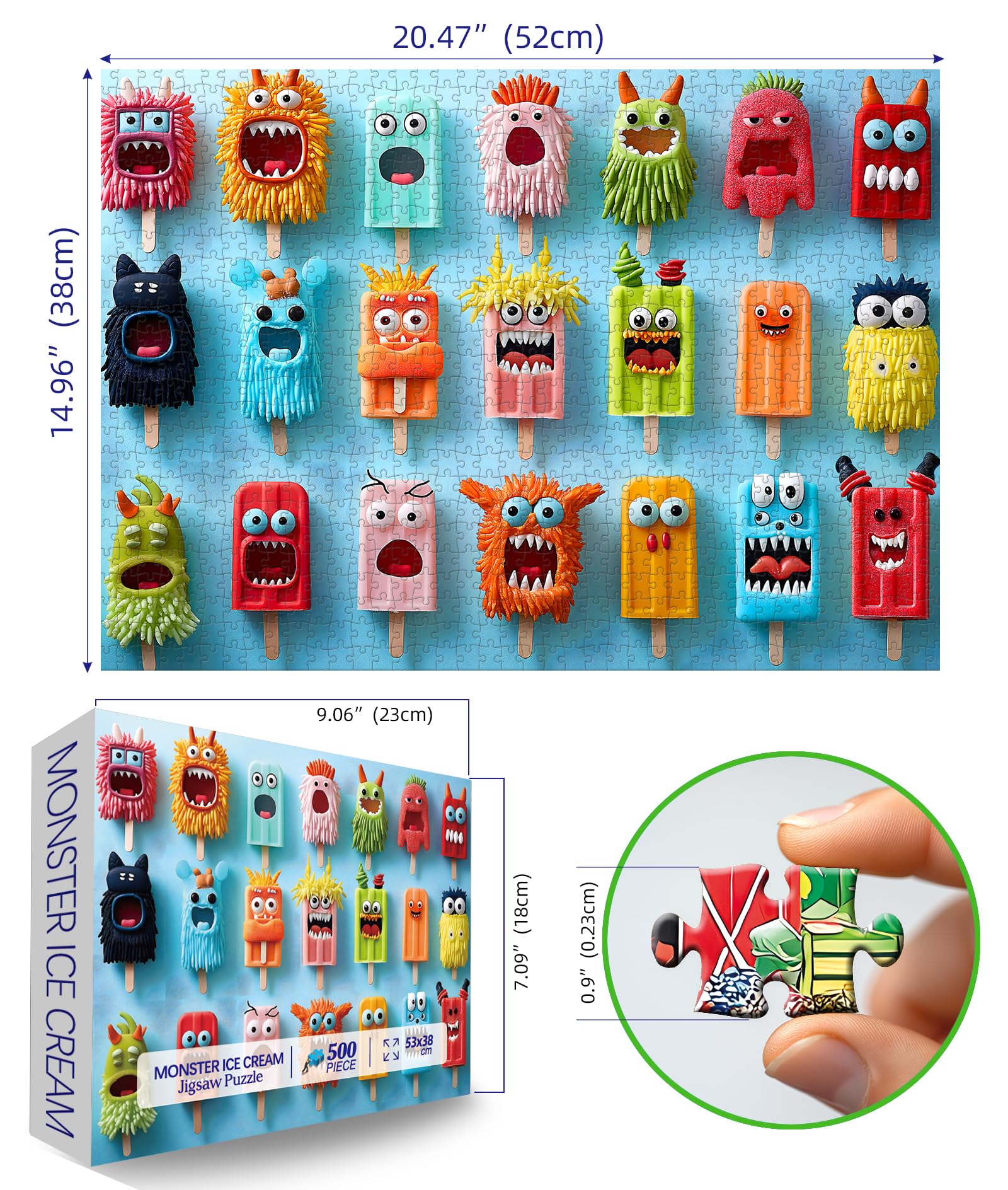 MINIWAN monster ice cream puzzle—bright pieces spark joyful evenings with loved ones.