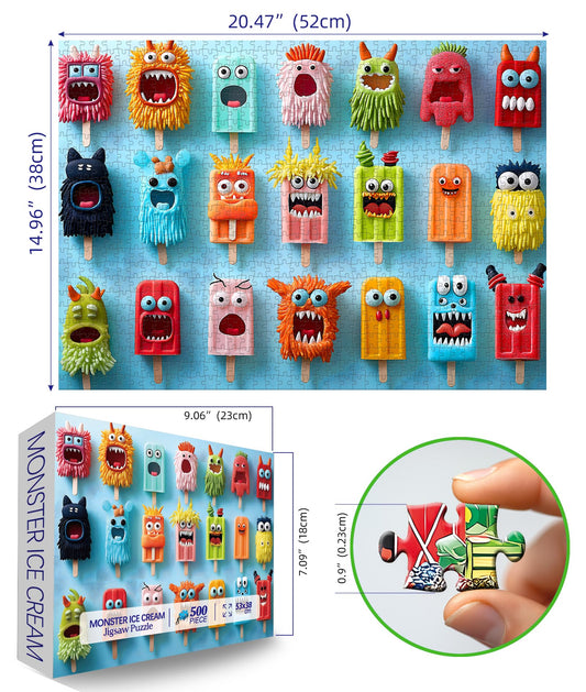 MINIWAN monster ice cream puzzle—bright pieces spark joyful evenings with loved ones.