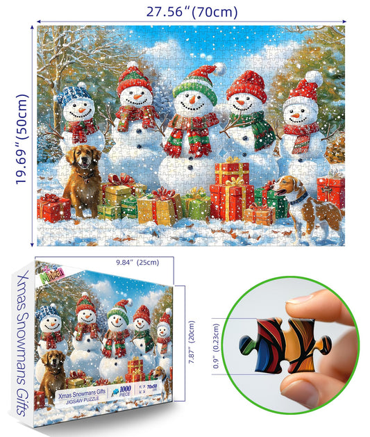 MINIWAN Winter Snowman puzzle – vivid HD colors highlight the winter scene