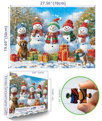 MINIWAN Winter Snowman puzzle – vivid HD colors highlight the winter scene