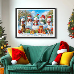 MINIWAN Winter Snowman puzzle – dust-free materials ensure comfortable group play