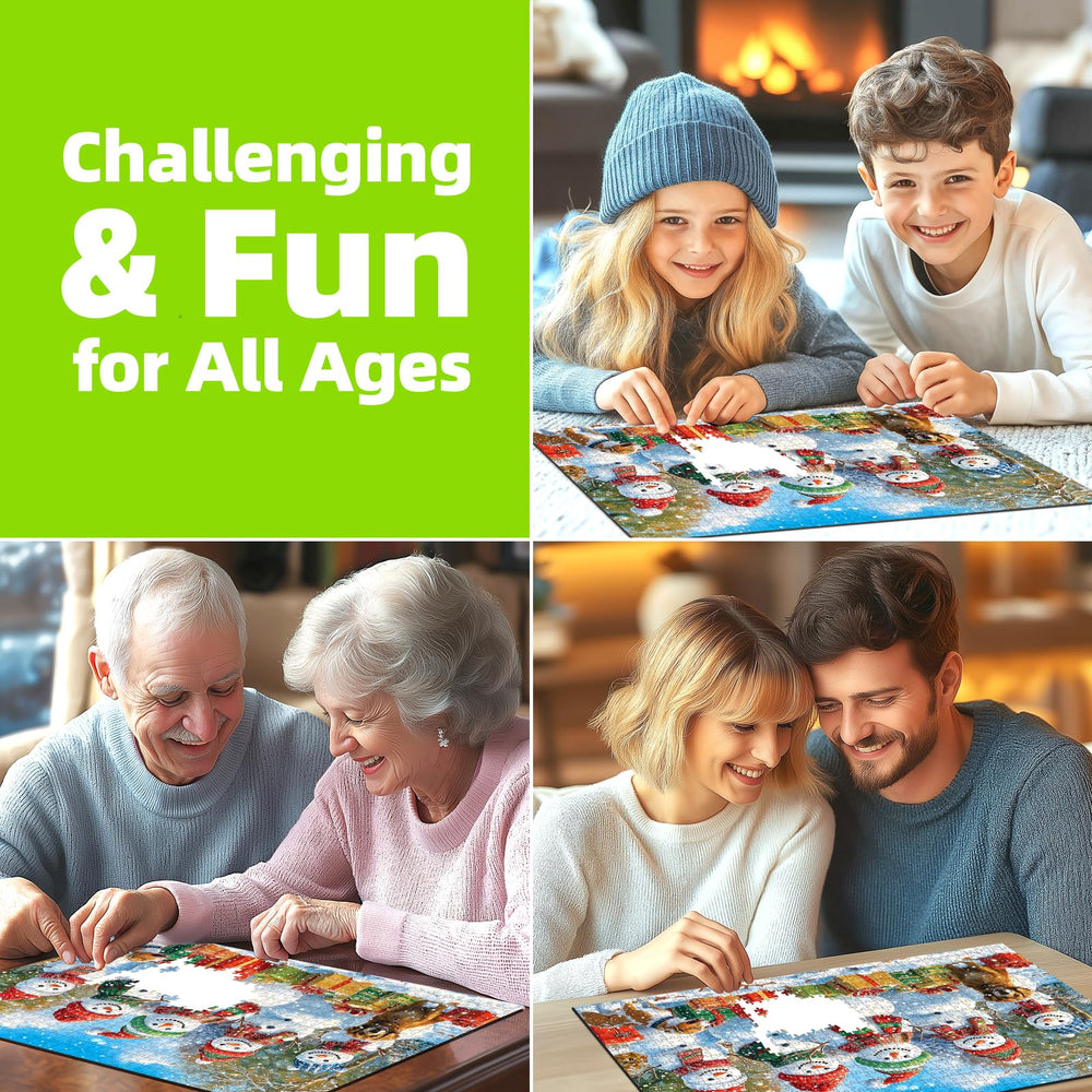 MINIWAN 1000-piece puzzle – ideal holiday gift for puzzle lovers and families