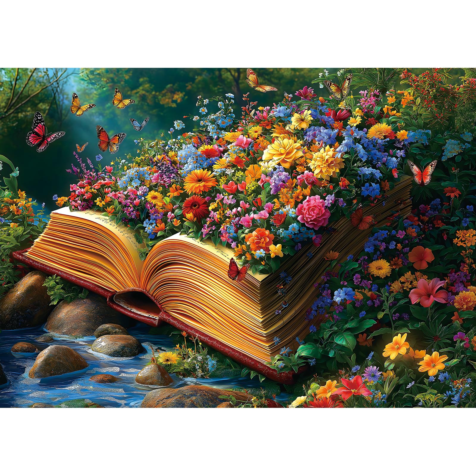 MINIWAN Spring Life Book puzzle front cover with calming floral scene for cozy evenings