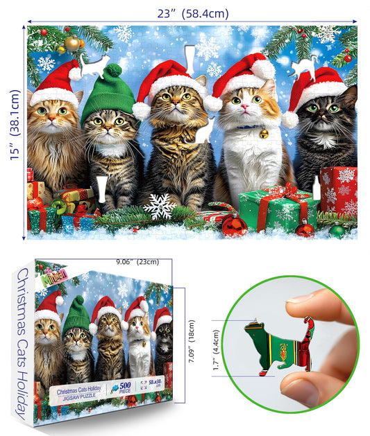 MINIWAN puzzle includes unique shapes like cat, boot, bottle, stocking for added challenge.