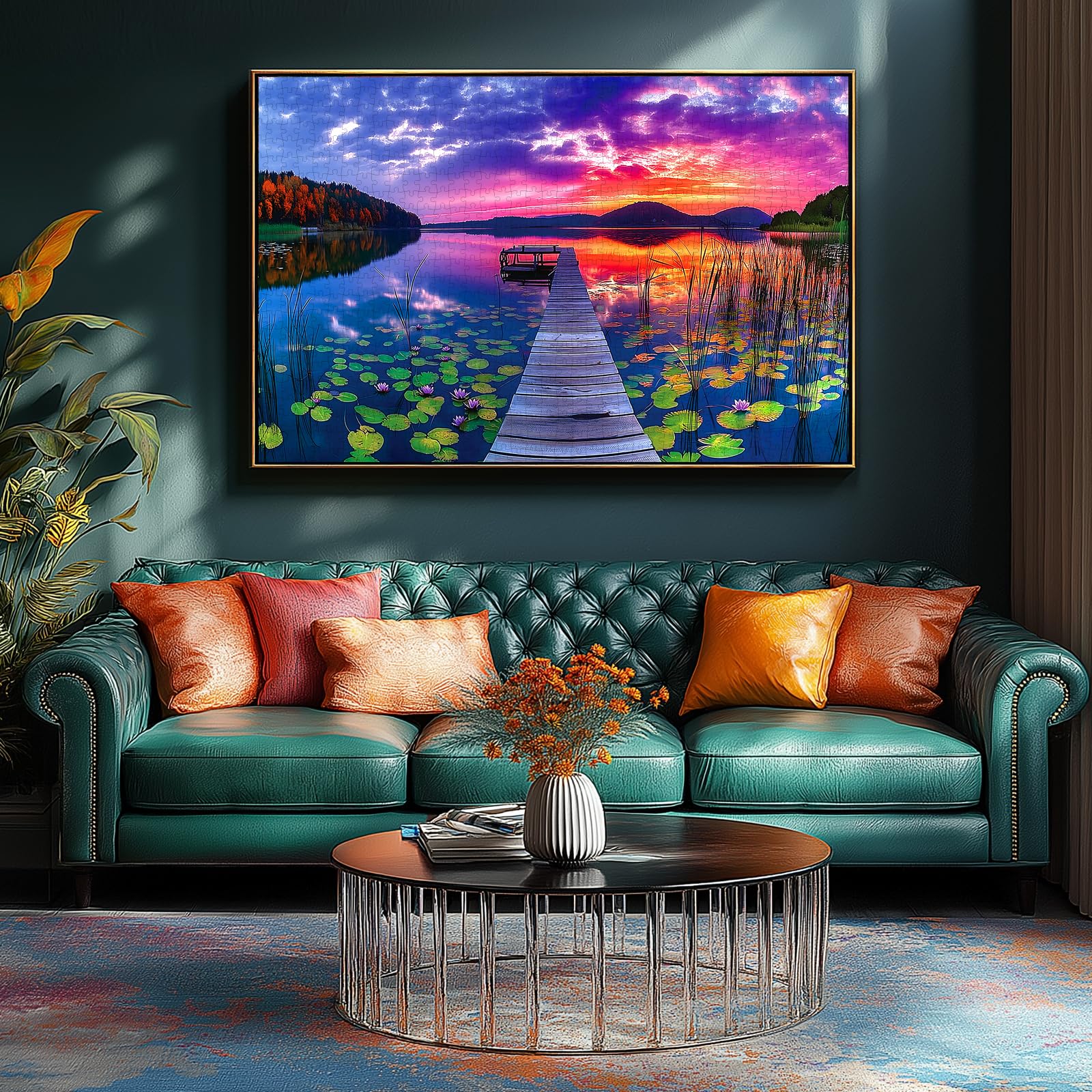 MINIWAN lily pads on a calm pond—mindful, relaxed puzzle sessions