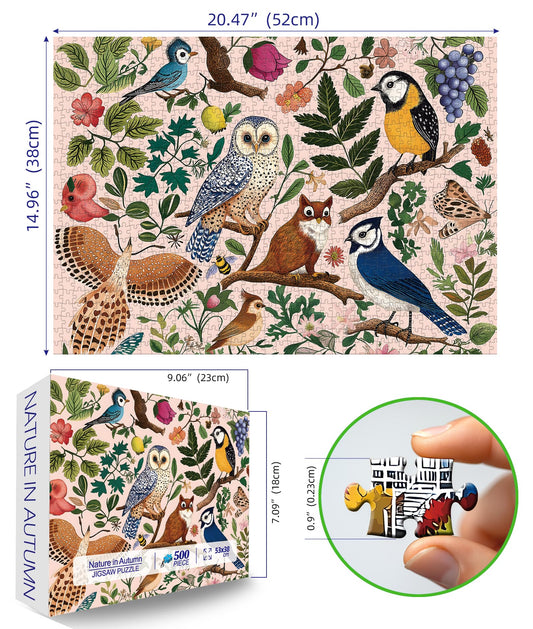 MINIWAN Owl and floral design; vibrant colors and satisfying piece fit.