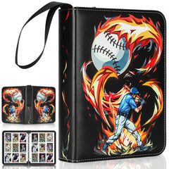 Minkeytal Flame 9-pocket binder front view with sturdy construction.