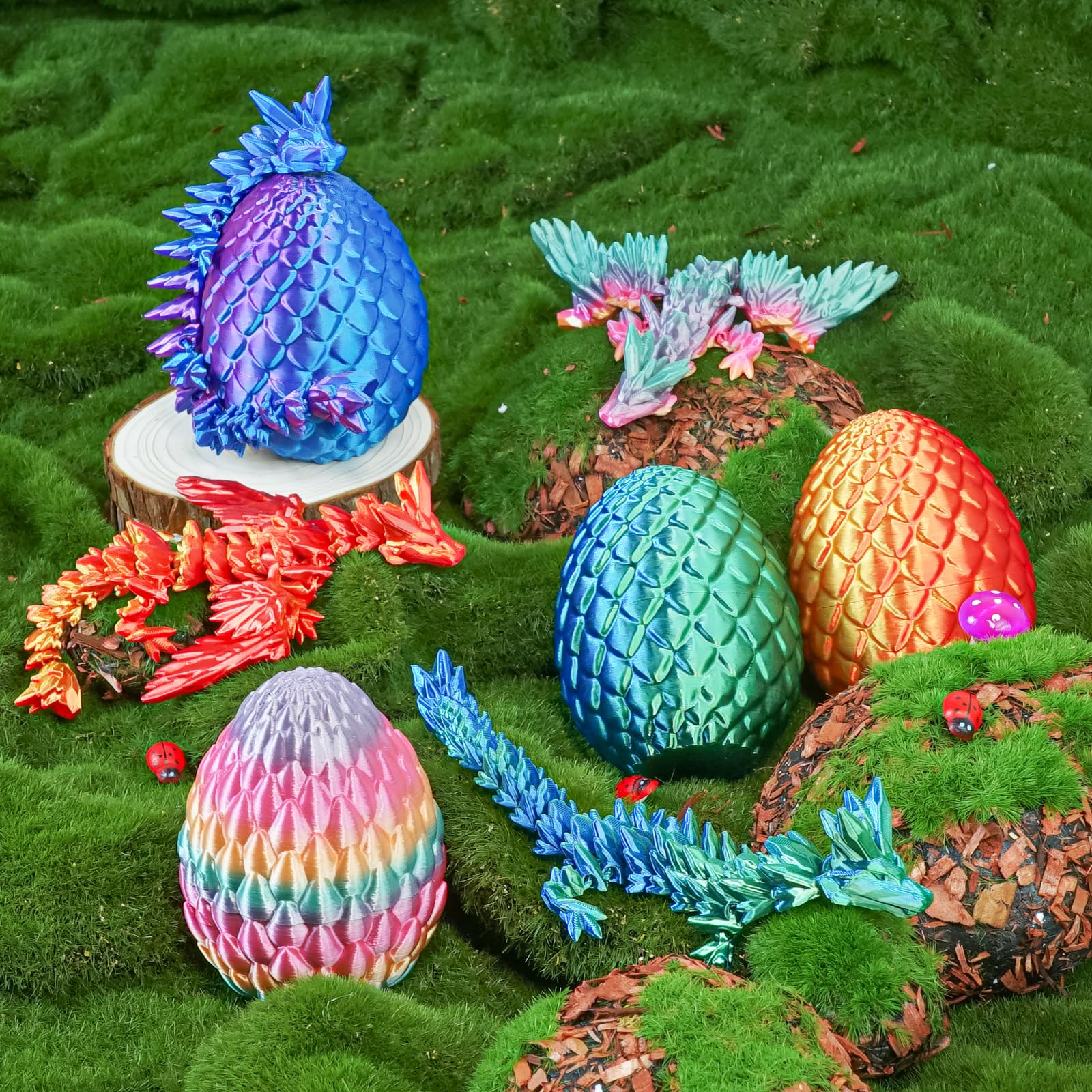 Minleway dragon eggs office decor set enhances workspace