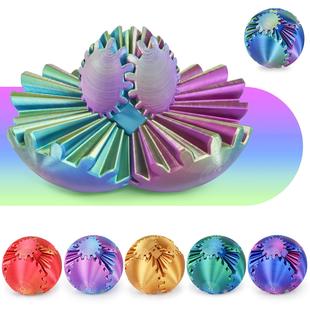 Minleway Gear Ball rotates gears for focus and calm moments.