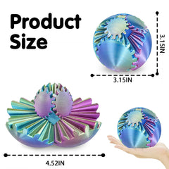 Minleway Gear Ball colorful blue-green-purple finish adds visual appeal and mood.