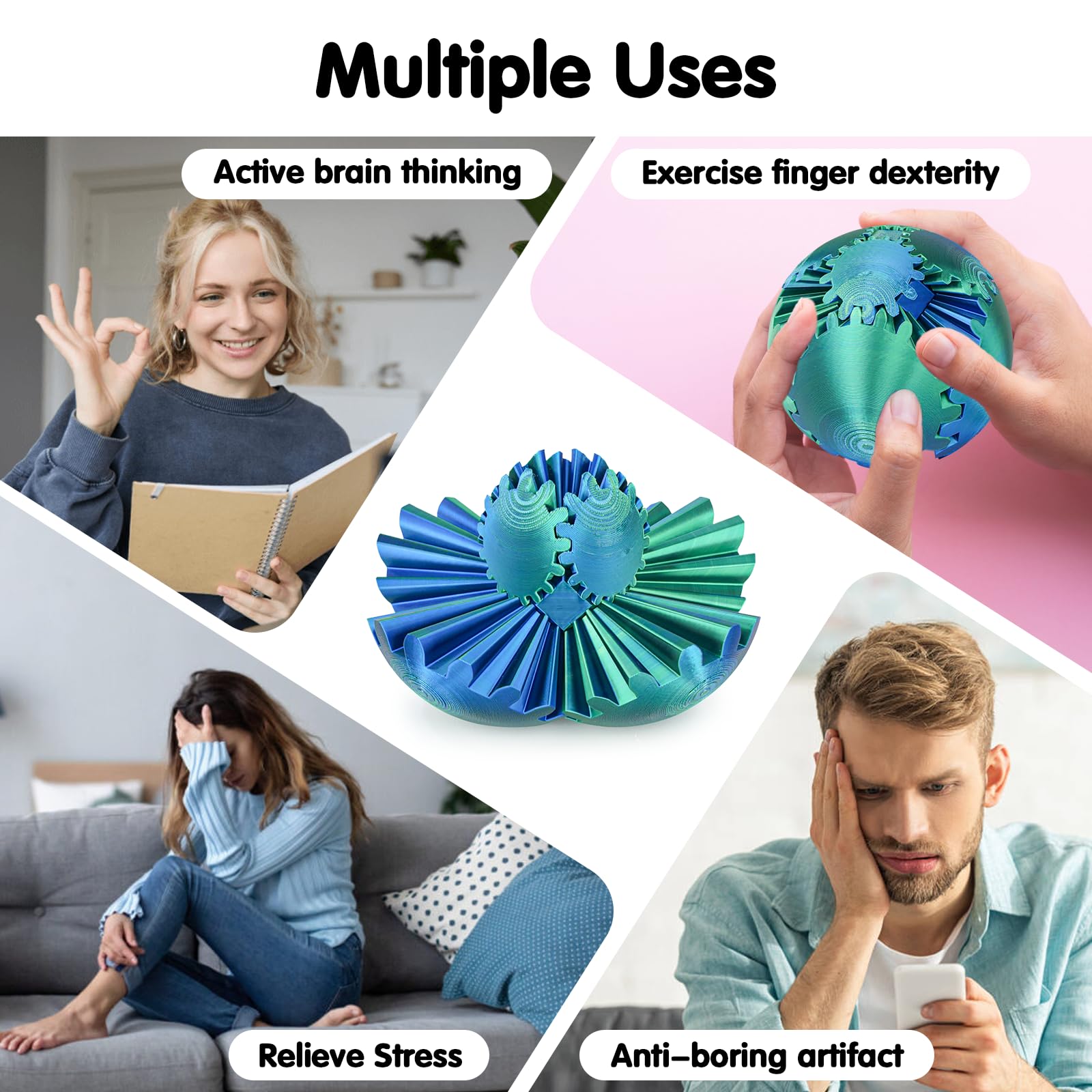 Minleway Gear Ball ergonomic surface invites comfortable handling during long study sessions.