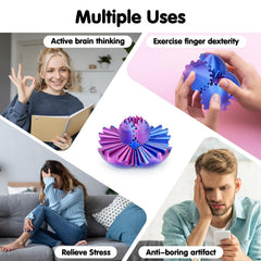 Minleway Gear Ball in hand demonstrates compact pocket sized desk toy