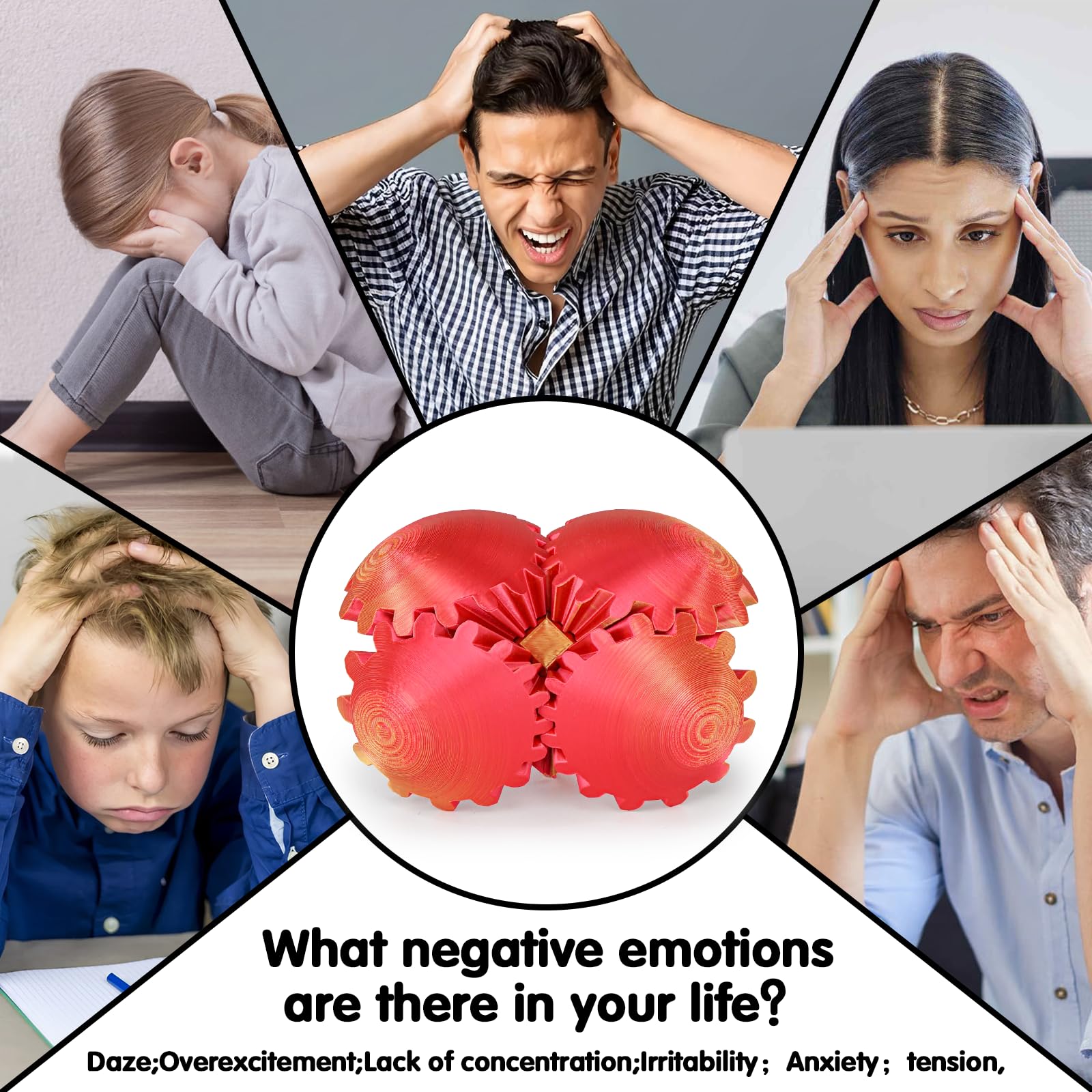 Minleway Gear Ball portable desk toy ideal for travel and focus breaks.