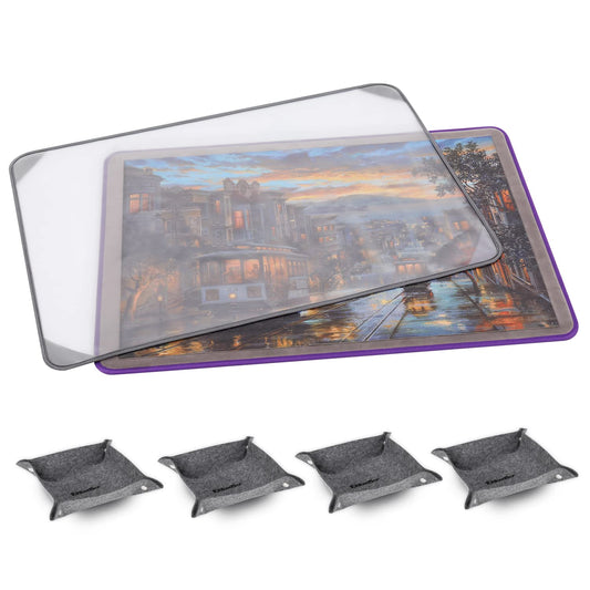 Minne Baby Kidoodler puzzle board setup showing organized workspace for large jigsaws