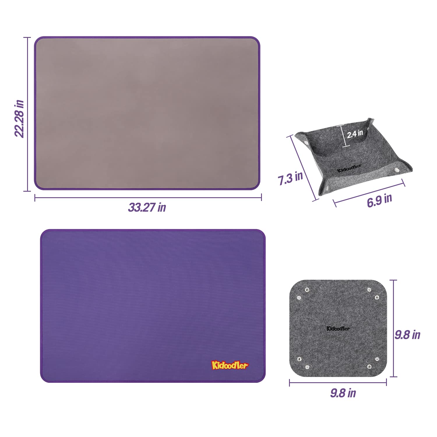 Minne Baby Kidoodler tray closeup emphasizing accessible piece sorting