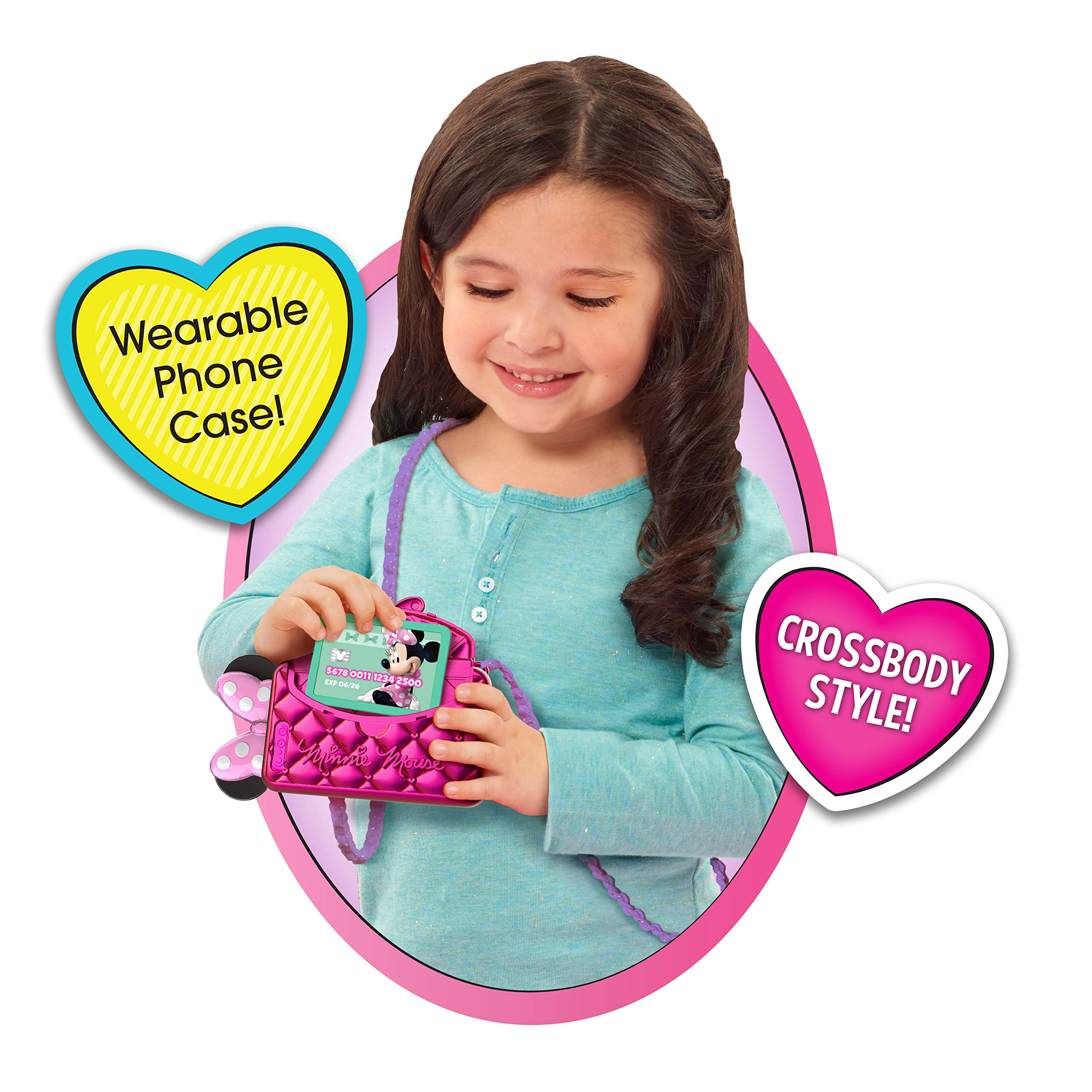 MINNIE Disney Junior Chat With Me cell phone close-up of bow and ears for kids.