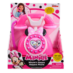 MINNIE's Happy Helpers phone showing light-up effects enhances pretend play moments.