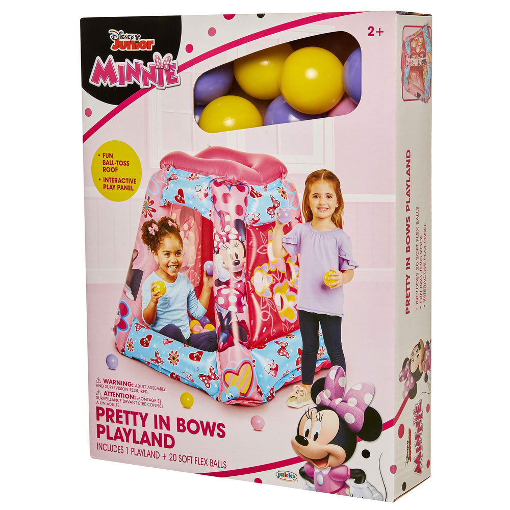 MINNIE ball pit interior space fits multiple kids for shared play