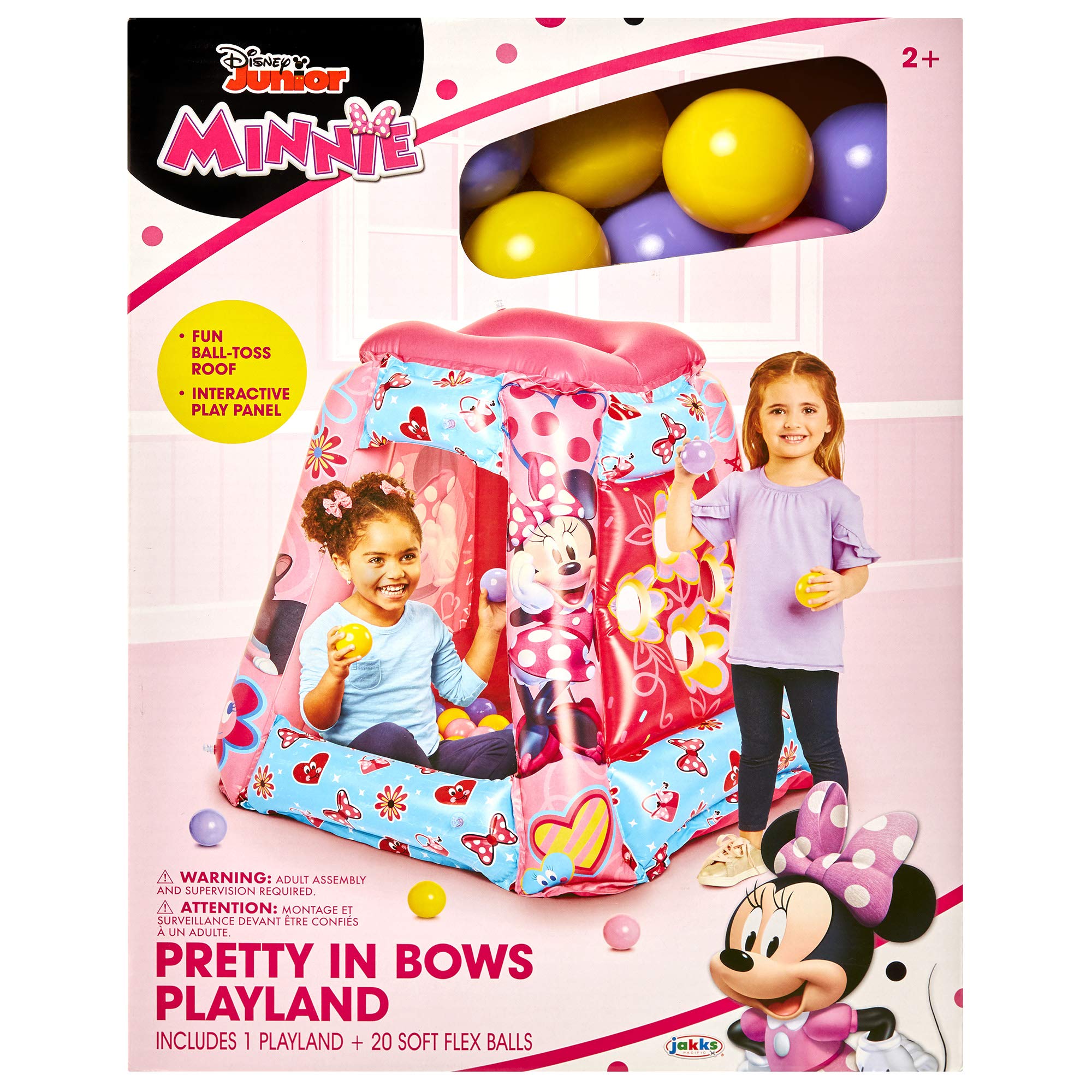 MINNIE ball pit roof holes for ball toss games and hand-eye coordination