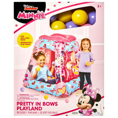 MINNIE ball pit roof holes for ball toss games and hand-eye coordination