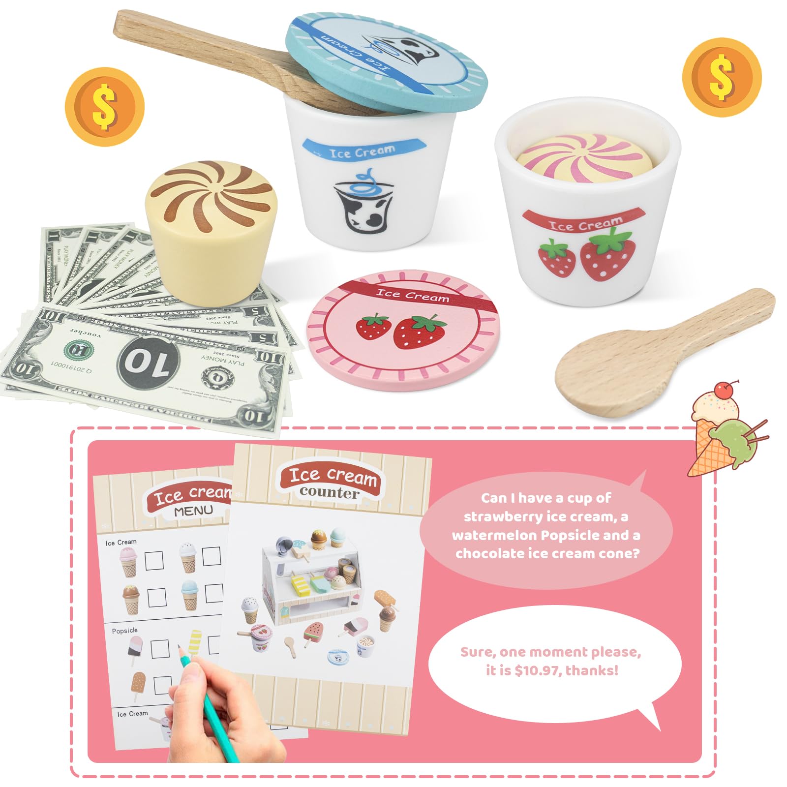 Minnot popsicles promote fast-paced play and colorful imagination