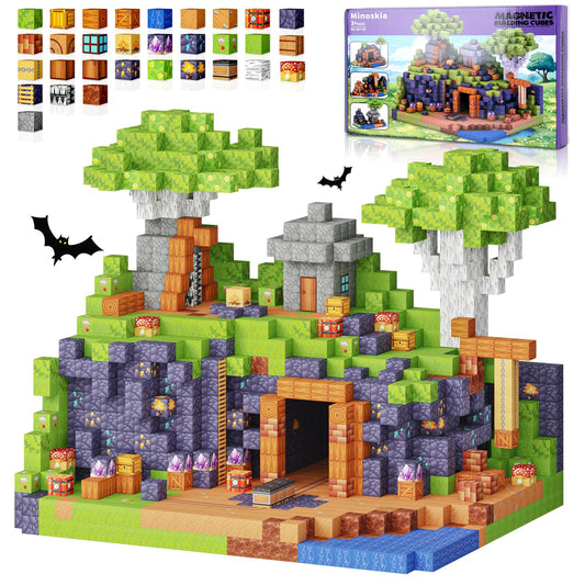 Minoskia magnetic blocks spark a creative castle and imaginative play.