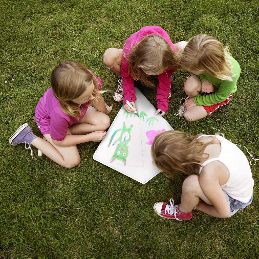 Eight-color markers included for vibrant kite decorating.