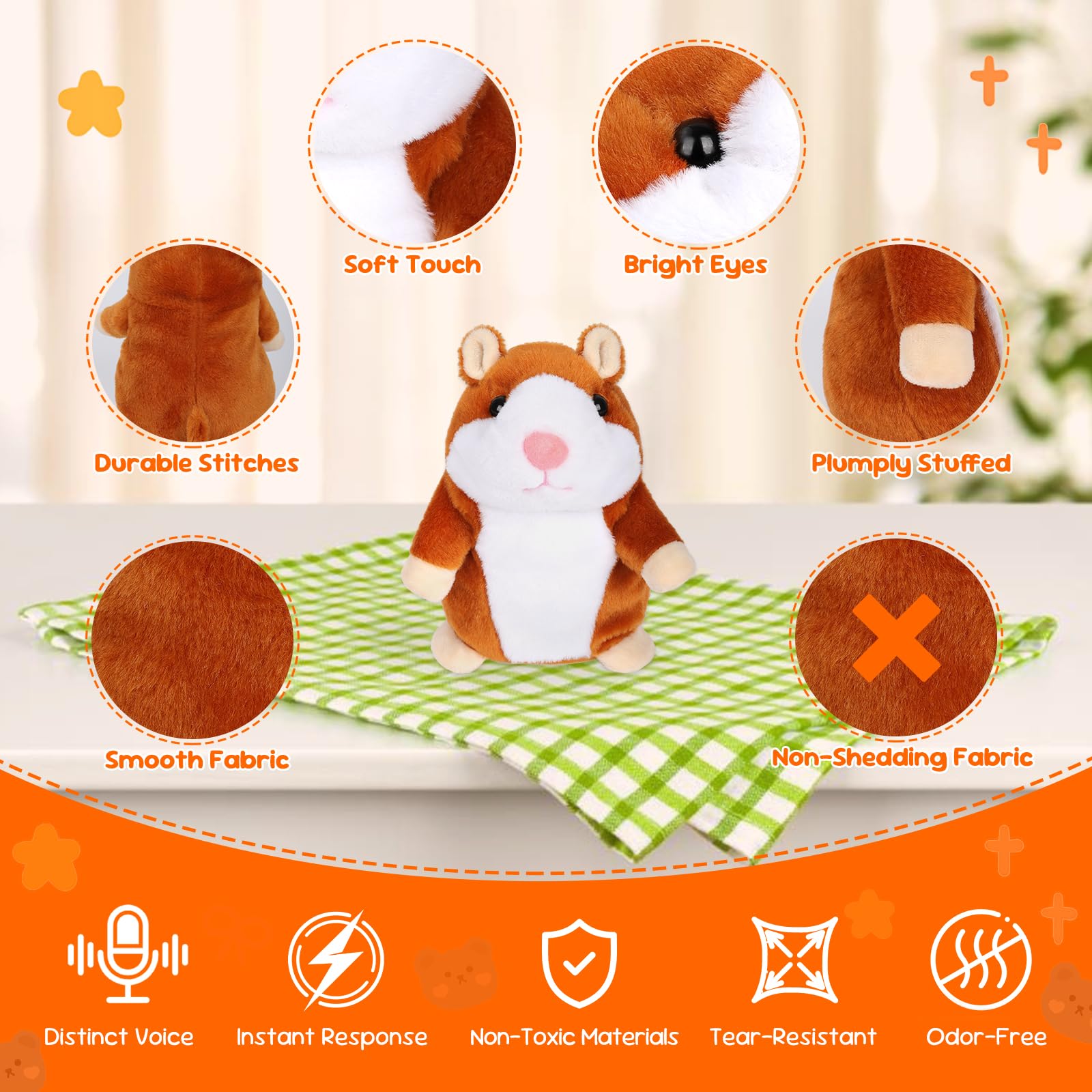 Minureda talking hamster battery-powered setup powers lively responses