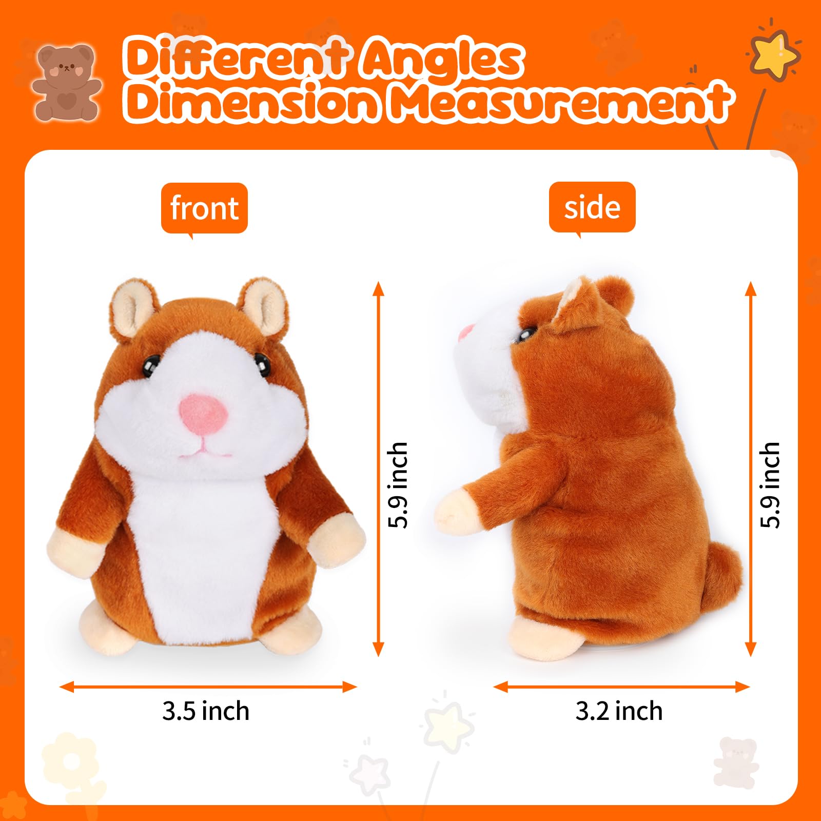Minureda talking hamster clear sound supports language practice for children