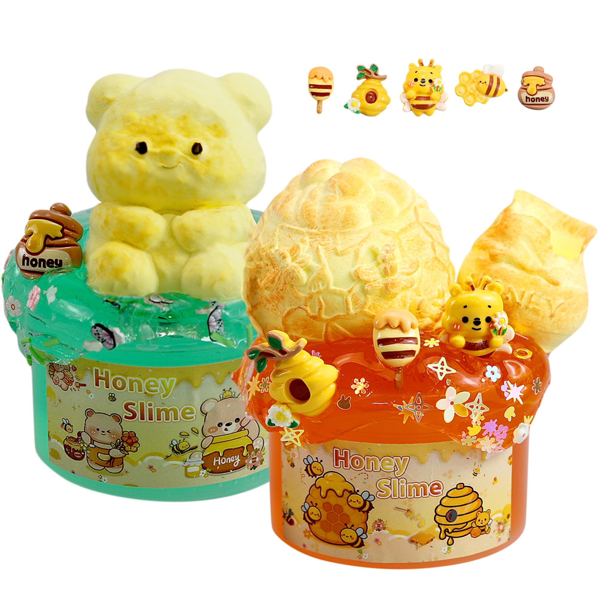 Miodog two-pack slimes with honey and panda textures for creative play