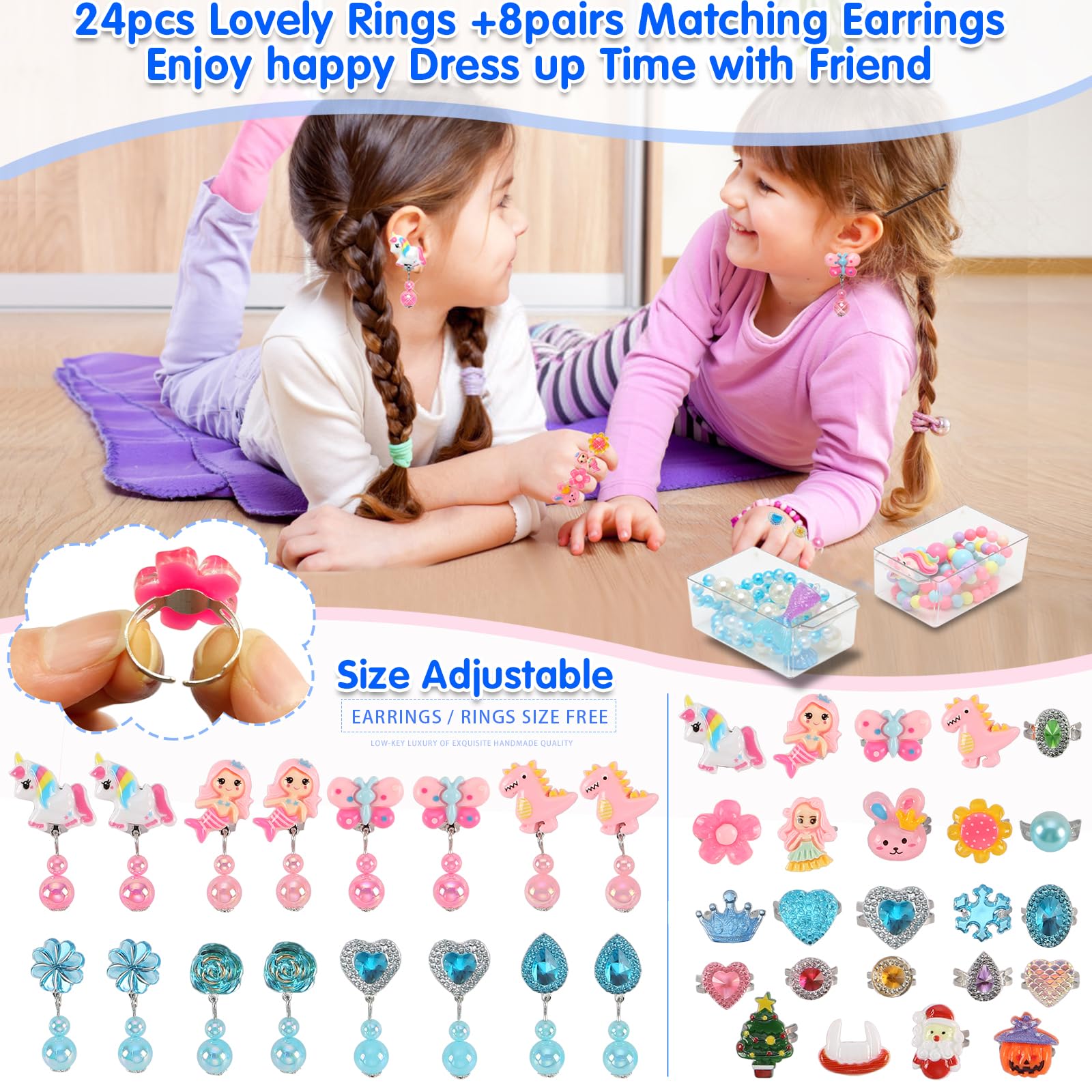 Mioram matching bracelets to complement outfits during pretend play.