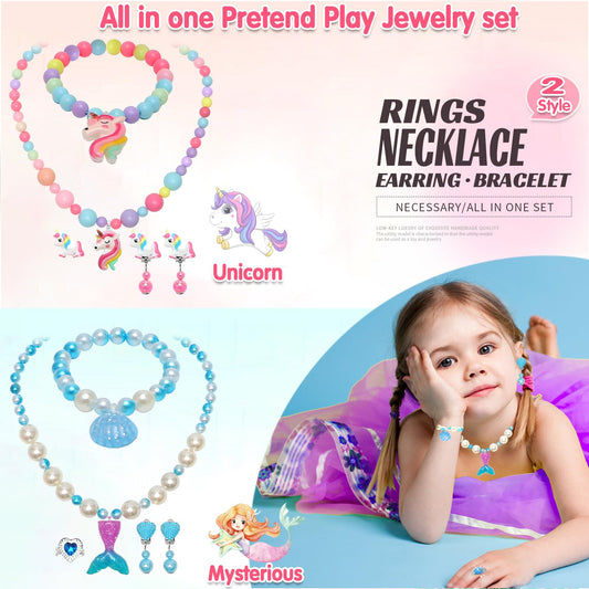 Mioram necklaces with pendants sparkling to inspire imaginative dress-up moments.