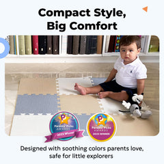MioTetto anti-slip play area helps keep baby activities steady.