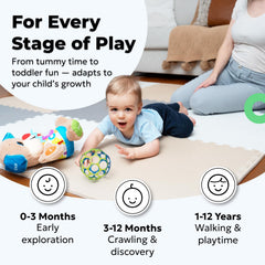 MioTetto easy-clean mat surface is ideal for daily play and learning.