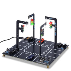 MiOYOOW LED traffic light kit front view showing real time signal simulation