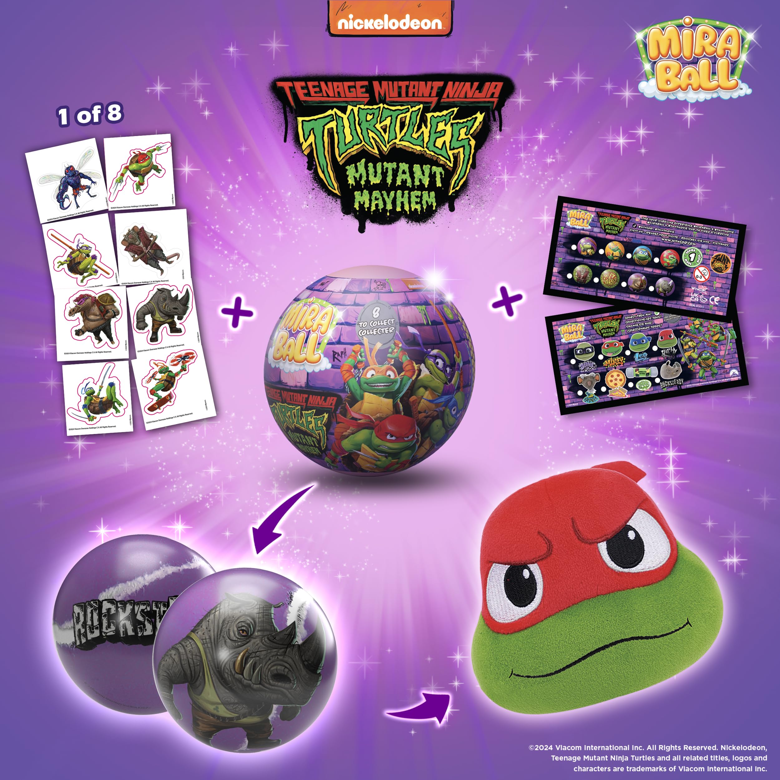 MiraBall Raphael maxi plush offers soft cuddle and TMNT flair.