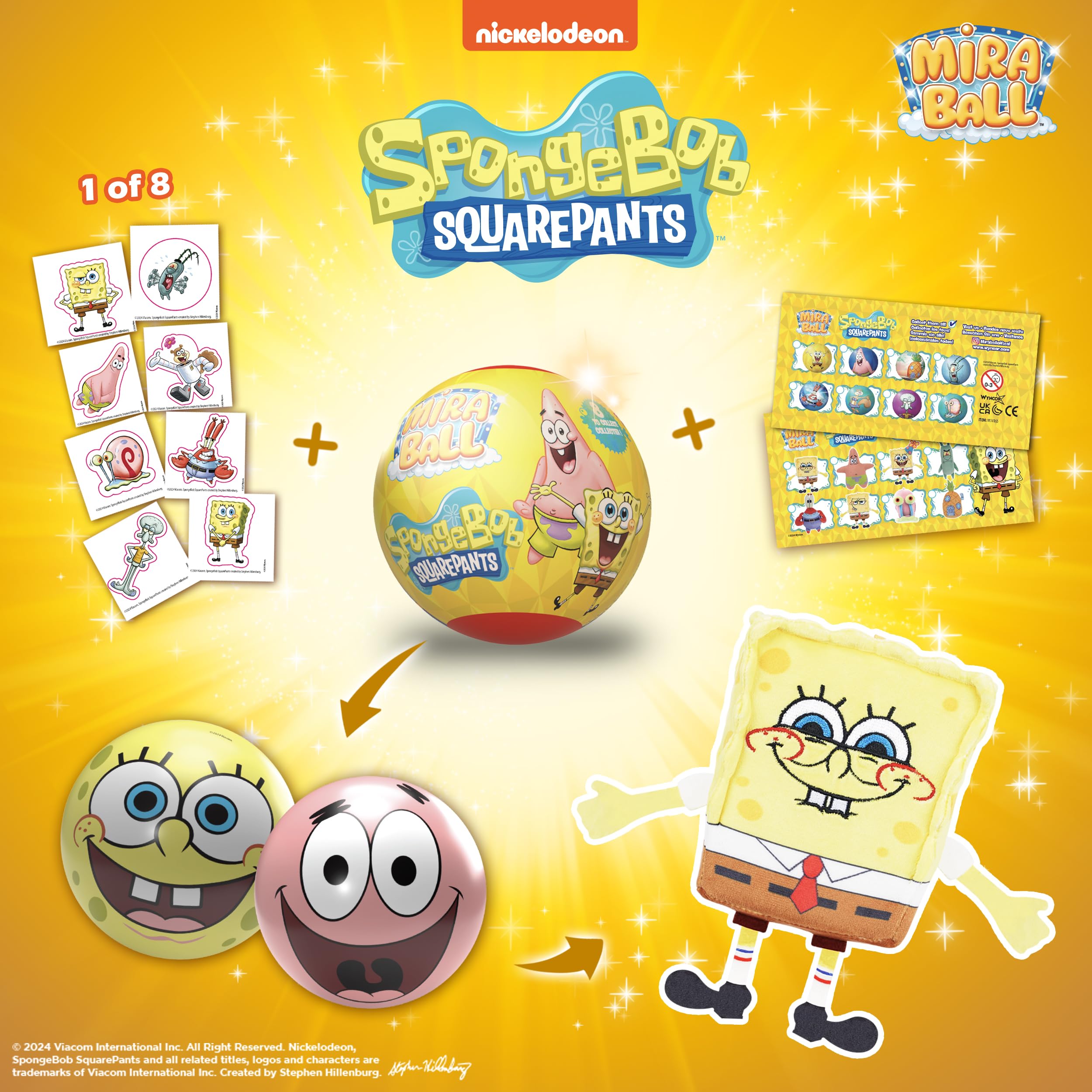 MiraBall SpongeBob Mystery expandable metal ball shows a playful opening experience
