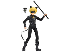Miraculous Cat Noir doll with articulated joints enables dynamic posing and storytelling.